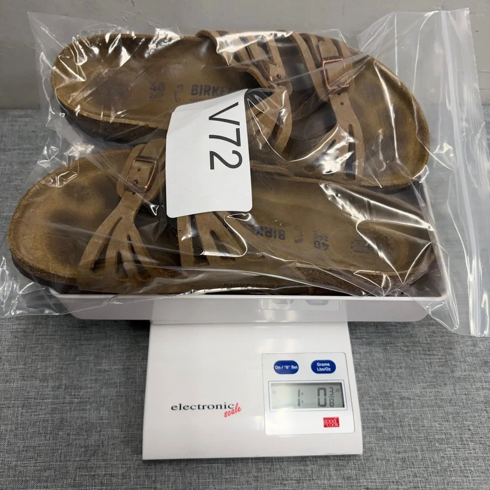 Birkenstock Granby Sandals Women Size 9 Brown Tobacco Nubuck Leather Multi-Strap